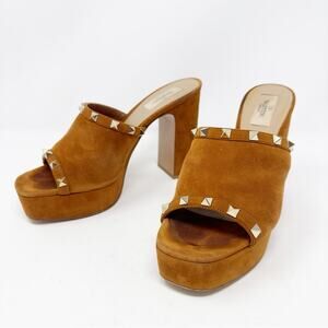 Valentino Rockstud Suede Platform Sandals Womens EU 39